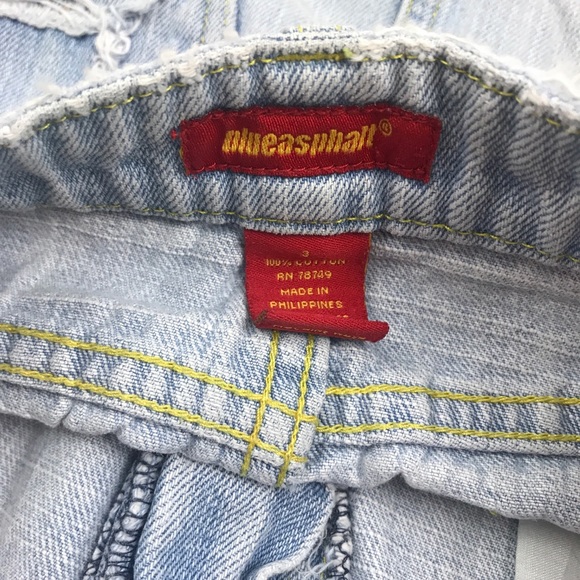 Y2K Mini Skirt Distressed Sz 3 Fade Wash 5 Pocket - Picture 5 of 6